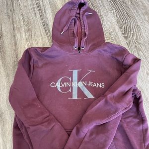 Maroon Calvin klein hoodie